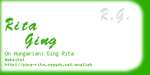 rita ging business card